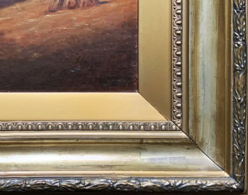 fig 7. Original 19th Century Pastoral Landscape Oil On Canvas Painting Signed T Smythe