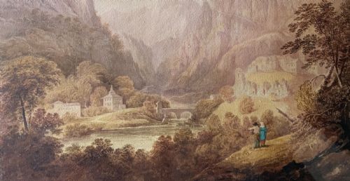 LARGE ORIGINAL GEORGIAN IRISH WATERCOLOUR LANDSCAPE PAINTING CIRCA 1820 POSSIBLY - ADDITIONAL PHOTO 3