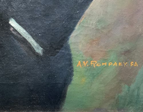 LARGE EARLY 20THCENTURY PORTRAIT OIL PAINTING OF BRISTOL TYCOON FRANK WREN - ADDITIONAL PHOTO 7
