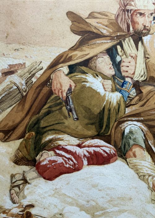'THE NAPOLEONIC WAR' SUPERB ANTIQUE ARMY MILITARIA WATERCOLOUR PORTRAIT PAINTING - ADDITIONAL PHOTO 5