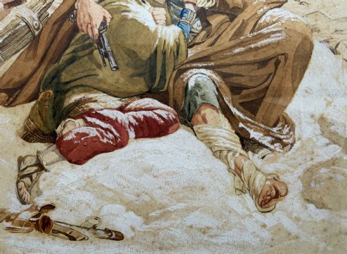 'THE NAPOLEONIC WAR' SUPERB ANTIQUE ARMY MILITARIA WATERCOLOUR PORTRAIT PAINTING - ADDITIONAL PHOTO 6