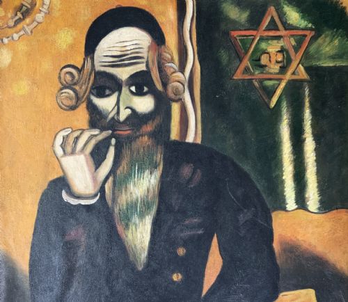fig 2. A Pinch Of Snuff - After Marc Chagall (1887-1985) CUBISM OIL PORTRAIT PAINTING