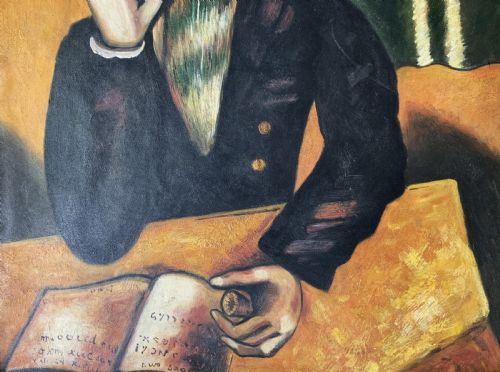 fig 4. A Pinch Of Snuff - After Marc Chagall (1887-1985) CUBISM OIL PORTRAIT PAINTING
