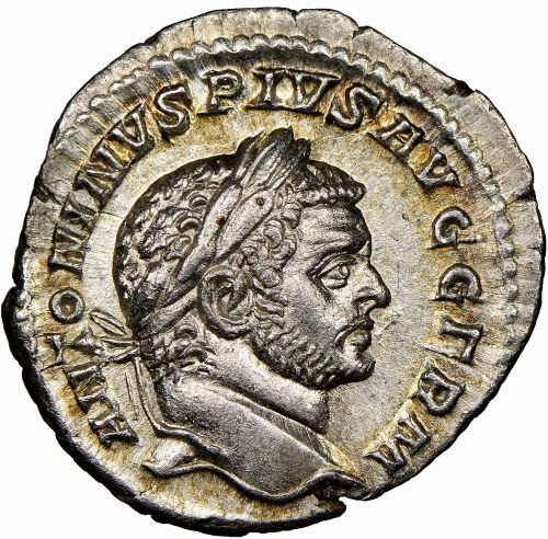 Ancient Roman Empire Caracalla (Ad 198-217) Silver Denarius Coin Ngc Certified Mint State