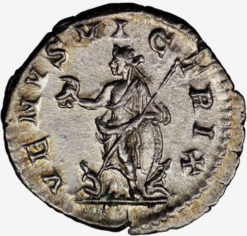 fig 1. Ancient Roman Empire Caracalla (AD 198-217) Silver Denarius Coin NGC CERTIFIED MINT STATE