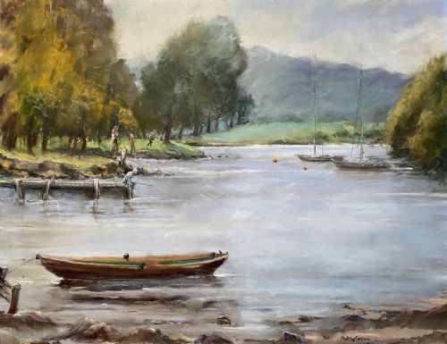 FELL FOOT PARK WINDERMERE POSTWAR IMPRESSIONIST LANDSCAPE WATERCOLOUR PAINTING - ADDITIONAL PHOTO 1