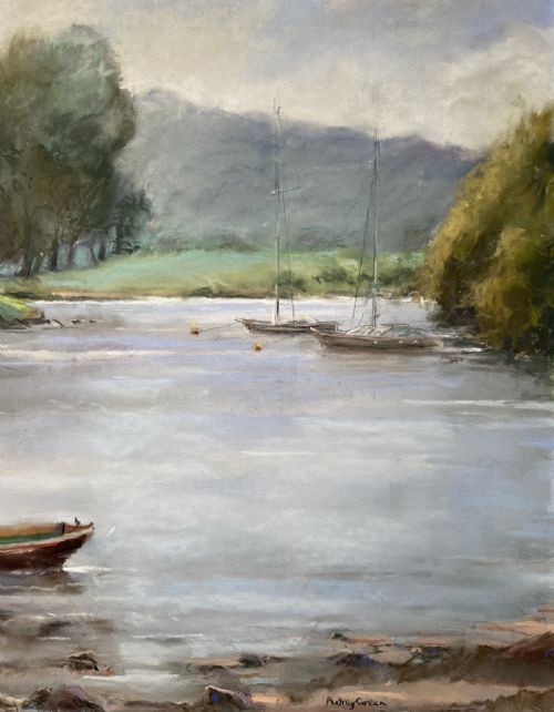 FELL FOOT PARK WINDERMERE POSTWAR IMPRESSIONIST LANDSCAPE WATERCOLOUR PAINTING - ADDITIONAL PHOTO 4