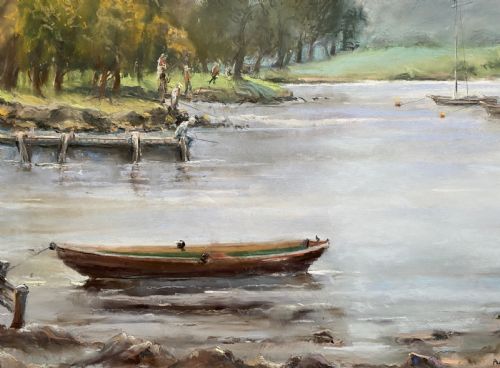 FELL FOOT PARK WINDERMERE POSTWAR IMPRESSIONIST LANDSCAPE WATERCOLOUR PAINTING - ADDITIONAL PHOTO 6