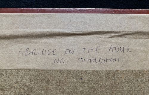 THE OLD SHOREHAM TOLL BRIDGE SUPERB ANTIQUE RIVERBRIDGE WATERCOLOUR PAINTING - ADDITIONAL PHOTO 10