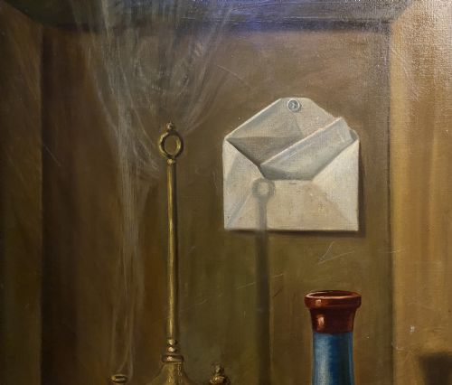 BEAUTIFUL EARLY 20THC BRITISH SCHOOL FIGURAL STILL LIFE OIL PAINTING - ADDITIONAL PHOTO 4