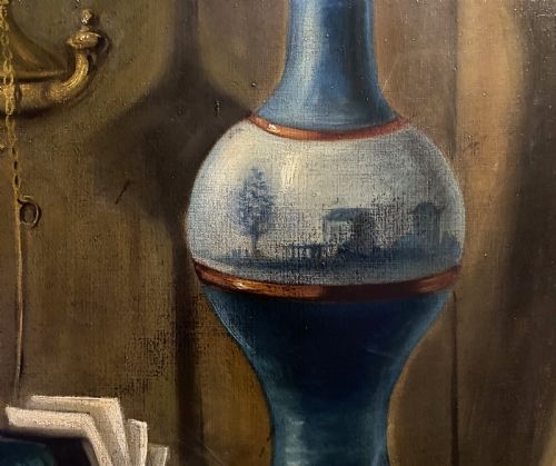 BEAUTIFUL EARLY 20THC BRITISH SCHOOL FIGURAL STILL LIFE OIL PAINTING - ADDITIONAL PHOTO 7