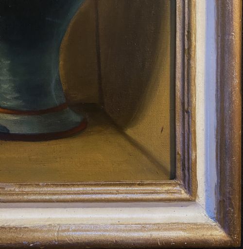 BEAUTIFUL EARLY 20THC BRITISH SCHOOL FIGURAL STILL LIFE OIL PAINTING - ADDITIONAL PHOTO 9