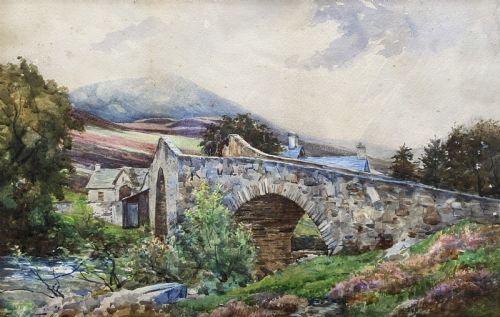 A YORKSHIRE LANDSCAPE SIGNED ORIGINAL EARLY 20THCENTURY WATERCOLOUR PAINTING - ADDITIONAL PHOTO 1