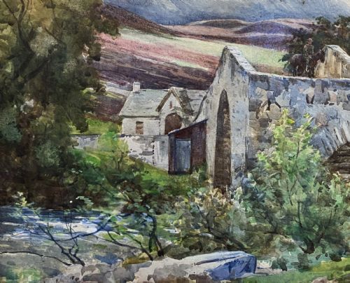 A YORKSHIRE LANDSCAPE SIGNED ORIGINAL EARLY 20THCENTURY WATERCOLOUR PAINTING - ADDITIONAL PHOTO 5