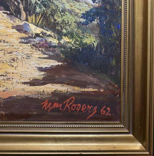 'THE JOLLY TRIBESWOMAN' LARGE MIDCENTURY IMPRESSIONIST OIL PORTRAIT PAINTING - ADDITIONAL PHOTO 9