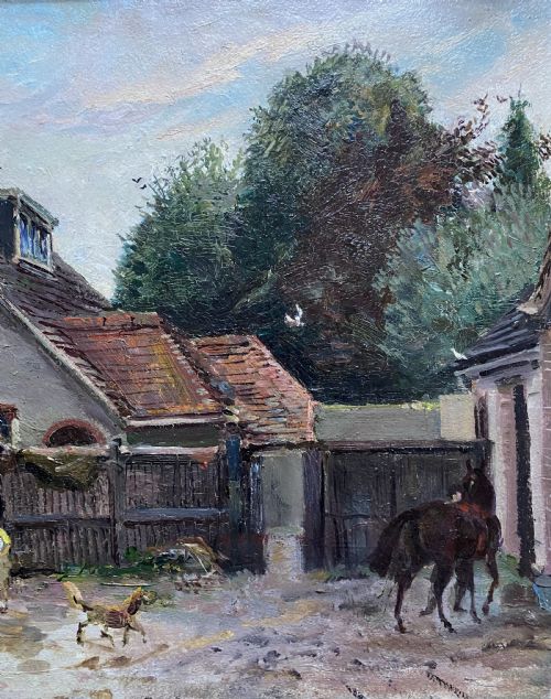 JOHN GILROY 18981985 ENCHANTING EARLY 20THC COUNTRY LANDSCAPE OIL PAINTING - ADDITIONAL PHOTO 3