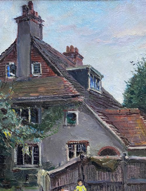 JOHN GILROY 18981985 ENCHANTING EARLY 20THC COUNTRY LANDSCAPE OIL PAINTING - ADDITIONAL PHOTO 6