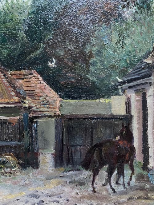 JOHN GILROY 18981985 ENCHANTING EARLY 20THC COUNTRY LANDSCAPE OIL PAINTING - ADDITIONAL PHOTO 7