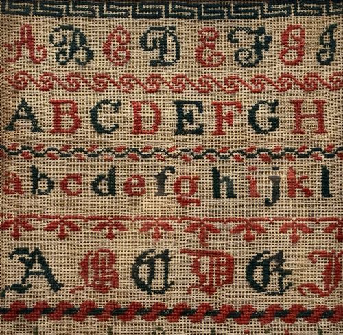 C 1880 VICTORIAN SCOTTISH SAMPLER MAGGIE MUIR AGED 11 NEEDLEWORK STITCH ERROR - ADDITIONAL PHOTO 4