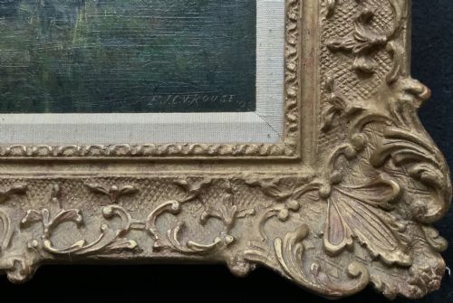 fig 8. STUNNING 19thc FRENCH BARBIZON SCHOOL IMPRESSIONIST LANDSCAPE OIL PAINTING