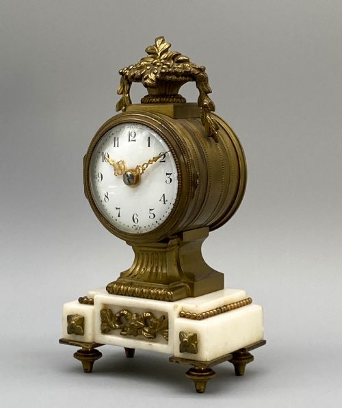 fig 3. c. 1870 RARE & SUPERB FRENCH MINIATURE BRONZE ORMOLU TIMEPIECE CLOCK SWISS MOVT