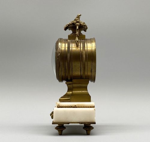 fig 6. c. 1870 RARE & SUPERB FRENCH MINIATURE BRONZE ORMOLU TIMEPIECE CLOCK SWISS MOVT