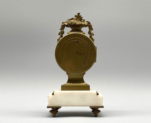 fig 8. c. 1870 RARE & SUPERB FRENCH MINIATURE BRONZE ORMOLU TIMEPIECE CLOCK SWISS MOVT