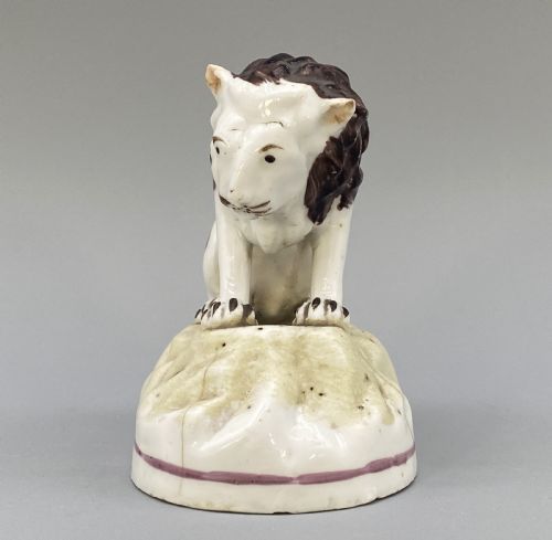 fig 3. c. 1780 Rare Niderviller French Faience Lion 'Count Custine Period' 18th-Century