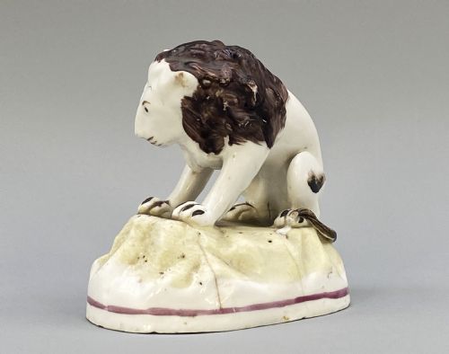 fig 4. c. 1780 Rare Niderviller French Faience Lion 'Count Custine Period' 18th-Century