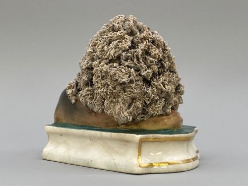 fig 5. c. 1840 Lion and Lamb By John and Rebecca Lloyd Staffordshire Pottery Figurine