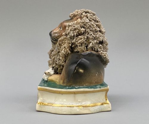 fig 8. c. 1840 Lion and Lamb By John and Rebecca Lloyd Staffordshire Pottery Figurine