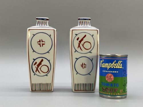 fig 2. Stunning Pair of Signed Japanese Tomimoto Kenkichi (1886–1963) Square Porcelain Vases