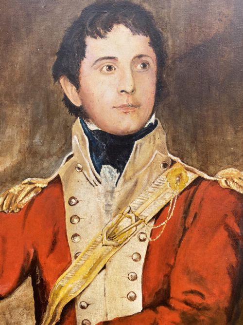 fig 4. Primitive 17th-Century Style Aristocratic Gent Oil Portrait Painting circa 1960
