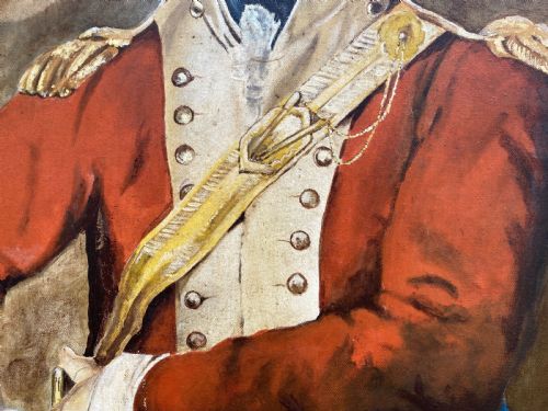 fig 6. Primitive 17th-Century Style Aristocratic Gent Oil Portrait Painting circa 1960