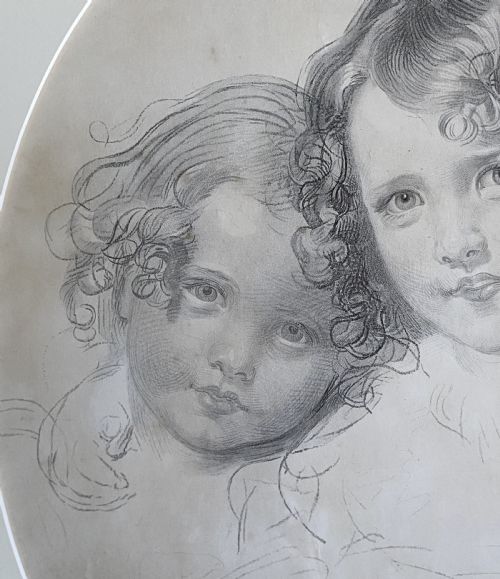 RARE 19THC DOUBLE PORTRAIT ENGRAVING 'CALMADY CHILDREN' AFTER SIR THOMAS LAWRENCE 17691830 - ADDITIONAL PHOTO 6
