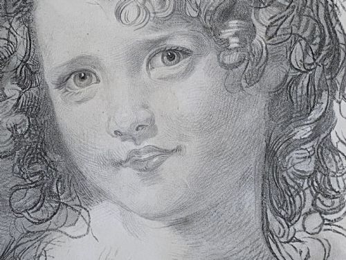 RARE 19THC DOUBLE PORTRAIT ENGRAVING 'CALMADY CHILDREN' AFTER SIR THOMAS LAWRENCE 17691830 - ADDITIONAL PHOTO 8