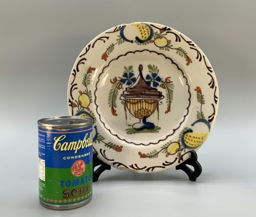 fig 1. Gorgeous 18th-Century Dutch Delft Manganese and Polychrome Charger Plate