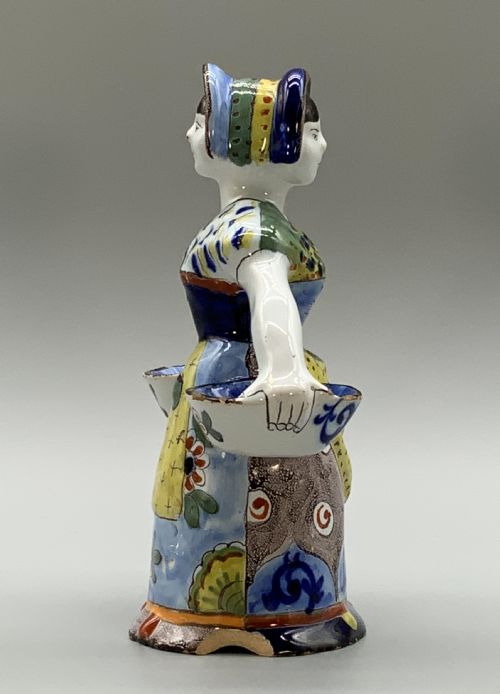 fig 4. Rare 19th-Century French Polychrome Faience Delft Double Salt Cellar Saleron
