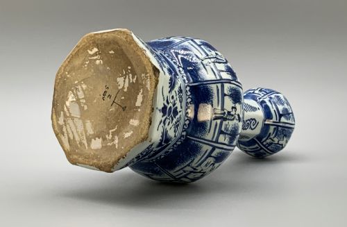 LARGE EXCEPTIONAL 17THCENTURY DUTCH DELFT CHINOISERIE BLUE WHITE FAIENCE VASE - ADDITIONAL PHOTO 10