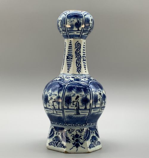 LARGE EXCEPTIONAL 17THCENTURY DUTCH DELFT CHINOISERIE BLUE WHITE FAIENCE VASE - ADDITIONAL PHOTO 19