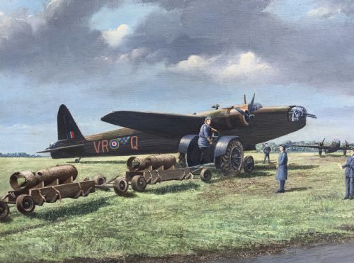 fig 3. A Post-War Vickers Armstrong Wellington Bomber WWII RAF Oil Painting