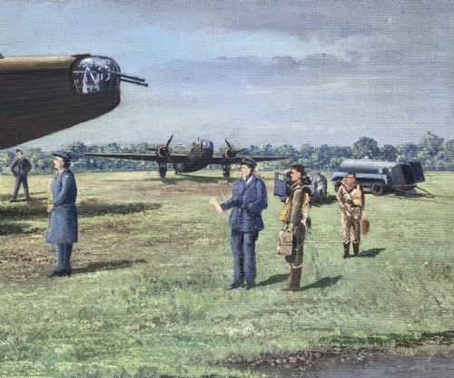 fig 5. A Post-War Vickers Armstrong Wellington Bomber WWII RAF Oil Painting