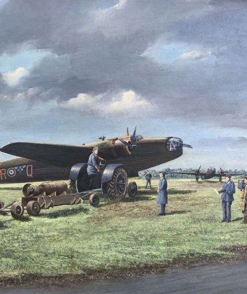 fig 6. A Post-War Vickers Armstrong Wellington Bomber WWII RAF Oil Painting