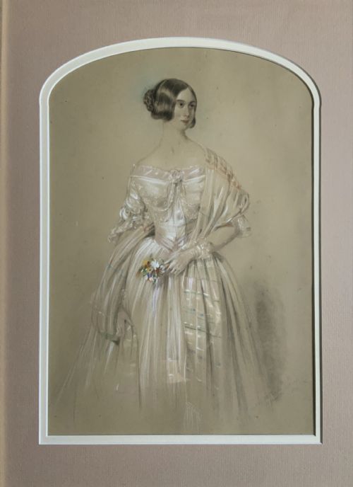 fig 1. Alfred H Taylor (Active 1832-1867) Fine Watercolour & Gouache Portrait Painting