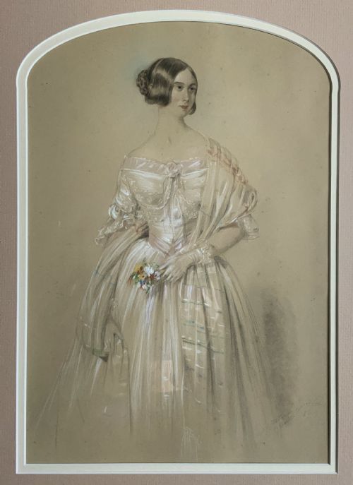 fig 2. Alfred H Taylor (Active 1832-1867) Fine Watercolour & Gouache Portrait Painting