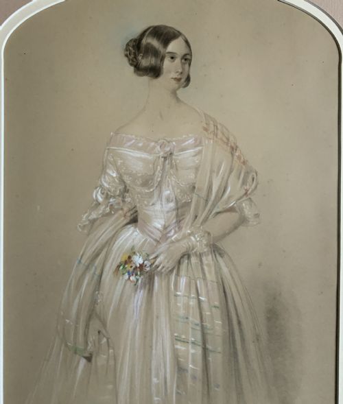 fig 3. Alfred H Taylor (Active 1832-1867) Fine Watercolour & Gouache Portrait Painting