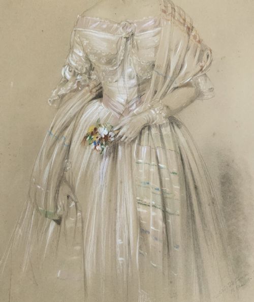 fig 6. Alfred H Taylor (Active 1832-1867) Fine Watercolour & Gouache Portrait Painting