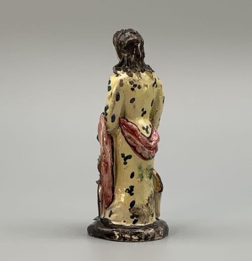 fig 4. Circa 1810 Italian (Vietri) Polychrome Faience Pottery Figurine Group
