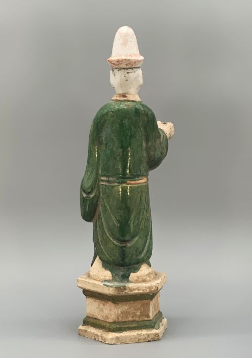 fig 5. Tall 16thC Chinese Ming Dynasty Glazed Terracotta Tomb Companion Figurine Statue