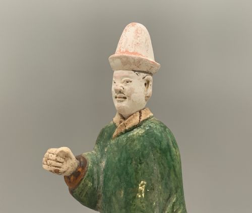 fig 6. Tall 16thC Chinese Ming Dynasty Glazed Terracotta Tomb Companion Figurine Statue